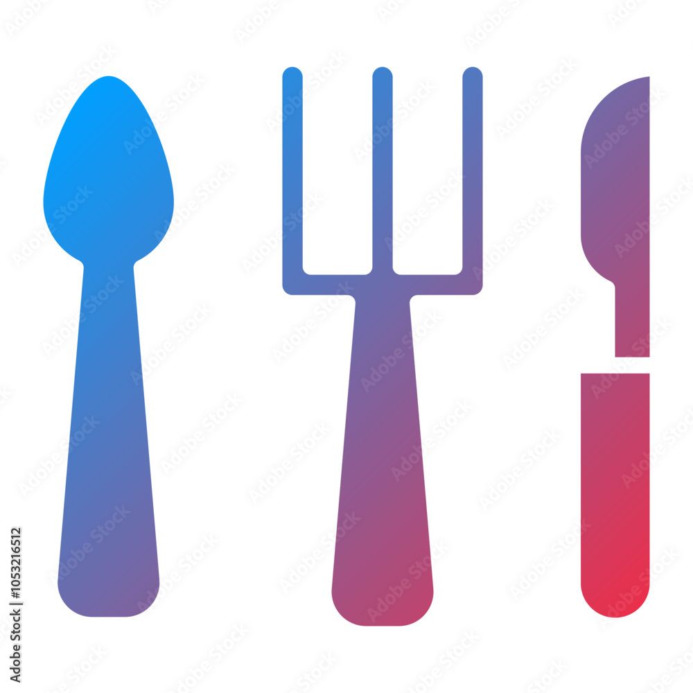 Cutlery icon style Cutlery icon style