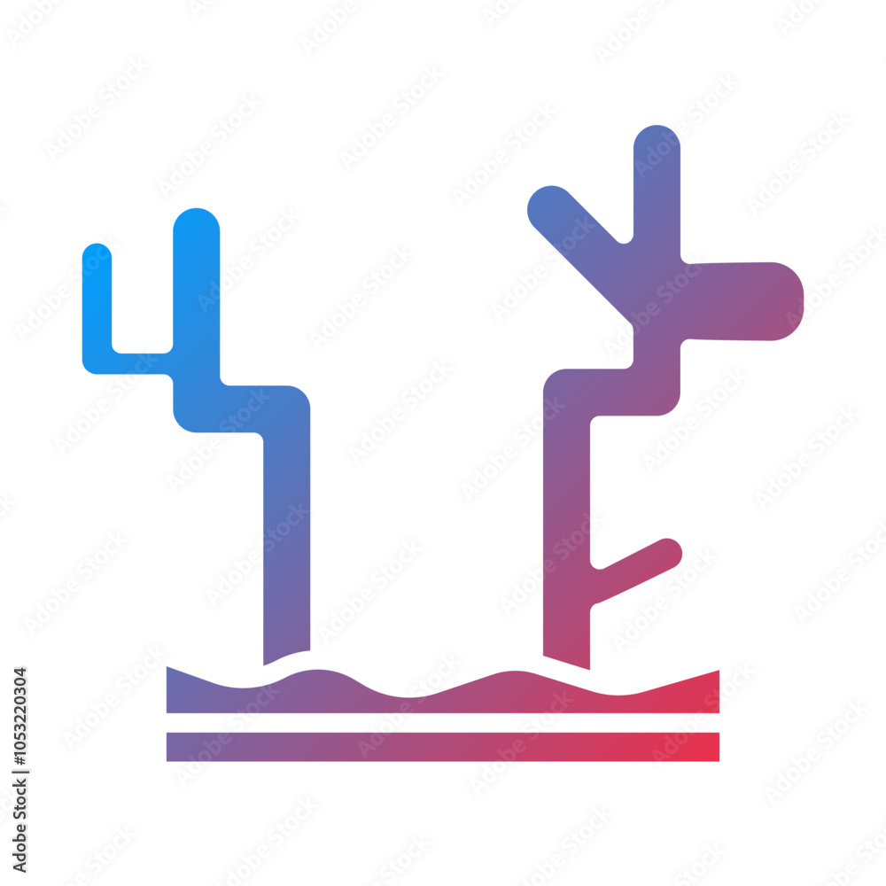Fototapeta premium Coral Reef icon style