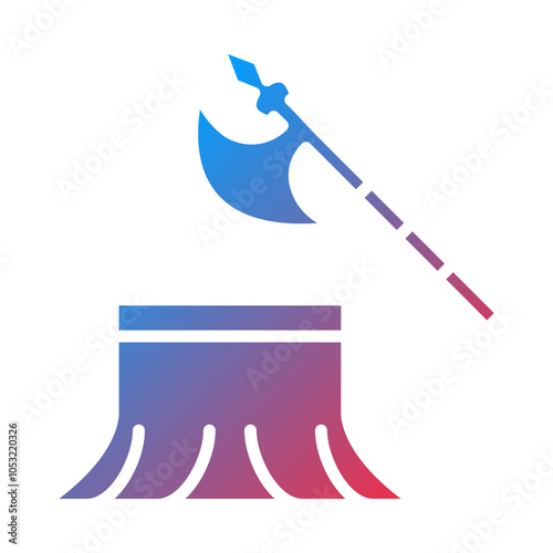 Deforestation icon style