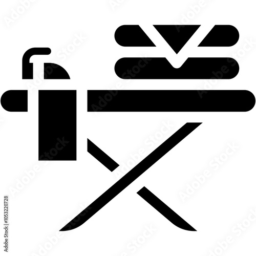 Vector Icon Ironing, Clothes, Household, Iron Stand, Laundry, Iron