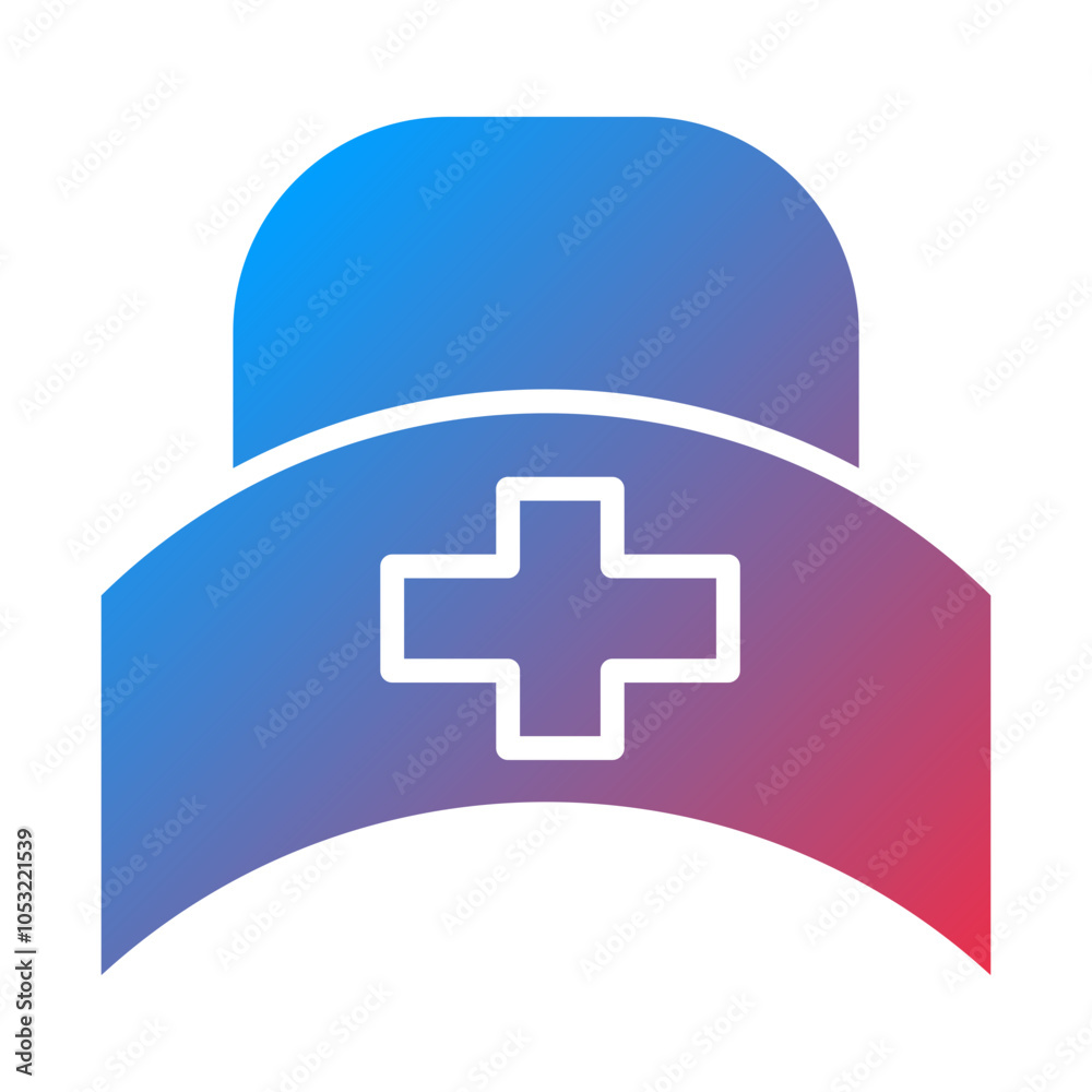 Obraz premium Nurses Hat icon style