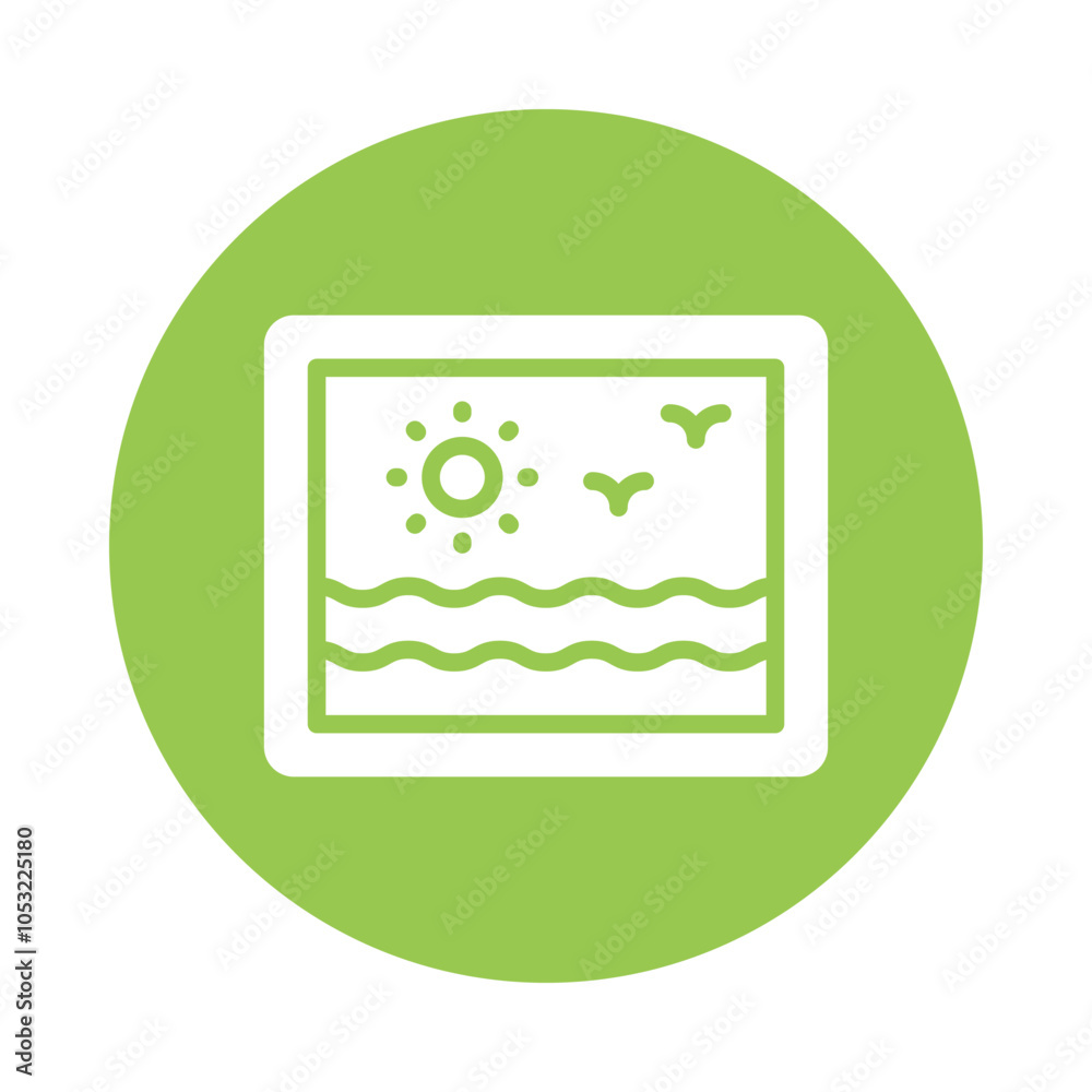 Picture vector Gylph Circle Design icon. Workplace Symbol on White background EPS 10 File Picture vector Gylph Circle Design icon. Workplace Symbol on White background EPS 10 File