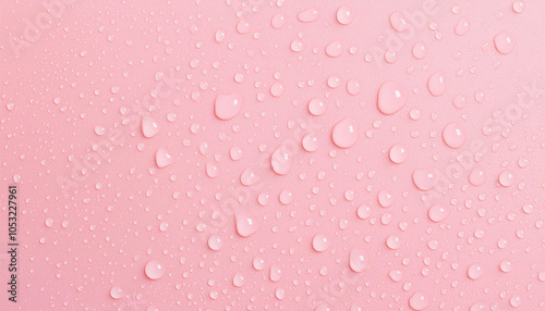 水滴がついている淡いピンク色の背景