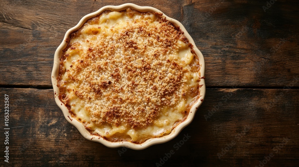 Golden Baked Mac and Cheese with Crunchy Breadcrumb Topping – Perfectly Creamy Comfort Food in a Rustic Dish, Ready for a Cozy Family Meal Golden Baked Mac and Cheese with Crunchy Breadcrumb Topping – Perfectly Creamy Comfort Food in a Rustic Dish, Ready for a Cozy Family Meal