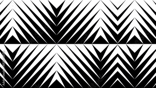 Abstract creative black and white geometric shape zigzag stripe motion background. Video animation Ultra HD 4k footage.