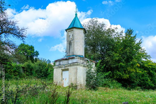 Alter Trafoturm, der nicht mehr in Funktion ist, bei Meinerzhagen photo