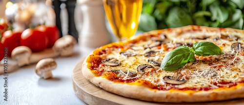 Wallpaper Mural Indulge in gourmet pizza a culinary delight with truffle oil mushrooms and parmesan cheese Torontodigital.ca