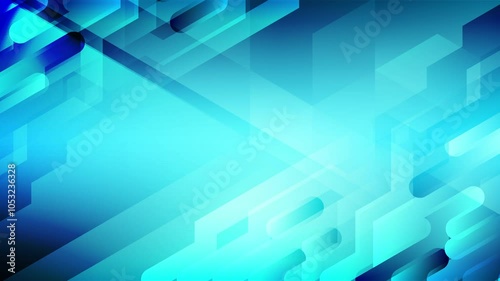 Abstract creative motion glowing light and shade stripe on gradient light blue background. Video animation Ultra HD 4k footage.