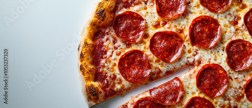 Delicious pepperoni pizza with crispy edges and a spicy kick perfectly baked to satisfy your cravings