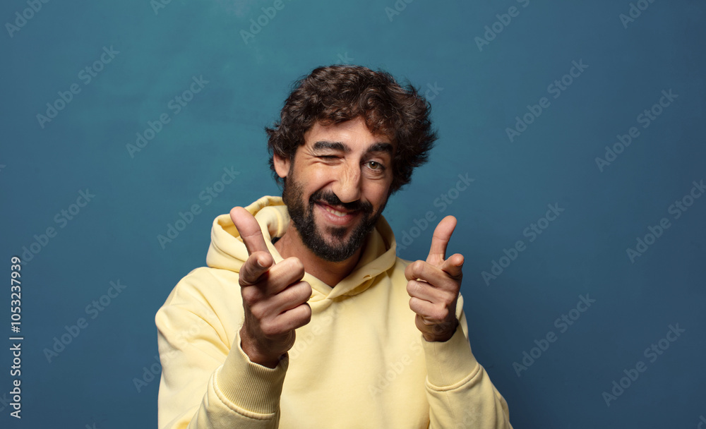 feeling happy, cool, satisfied, relaxed and successful, pointing at camera, choosing you feeling happy, cool, satisfied, relaxed and successful, pointing at camera, choosing you