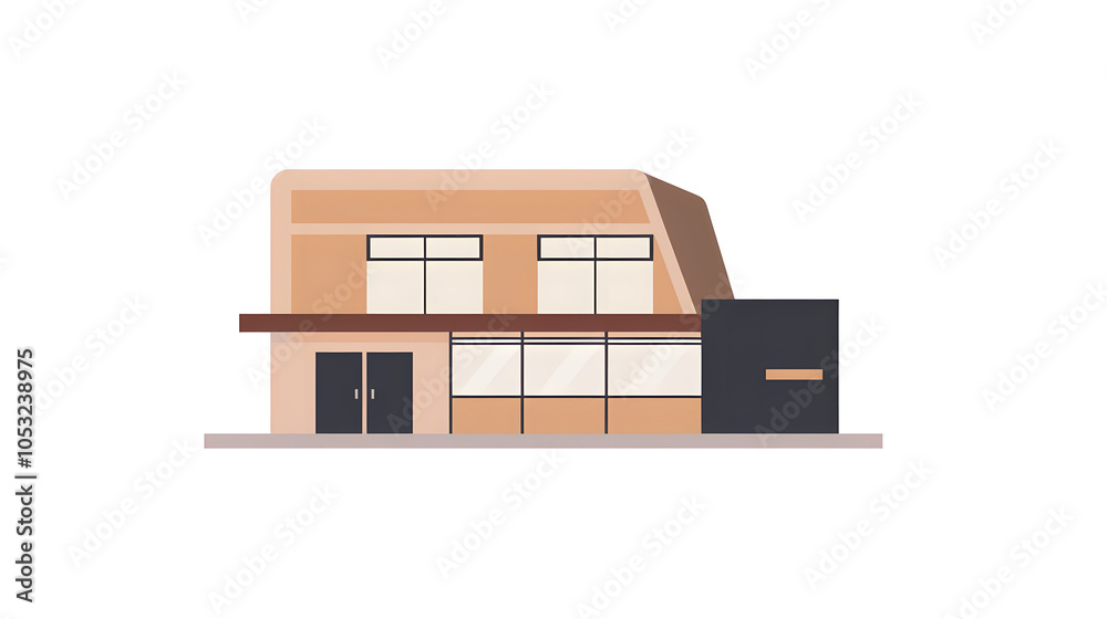 A simple, flat vector illustration of a school building on a white background. The design is minimalistic, with clean lines and basic shapes. A simple, flat vector illustration of a school building on a white background. The design is minimalistic, with clean lines and basic shapes.