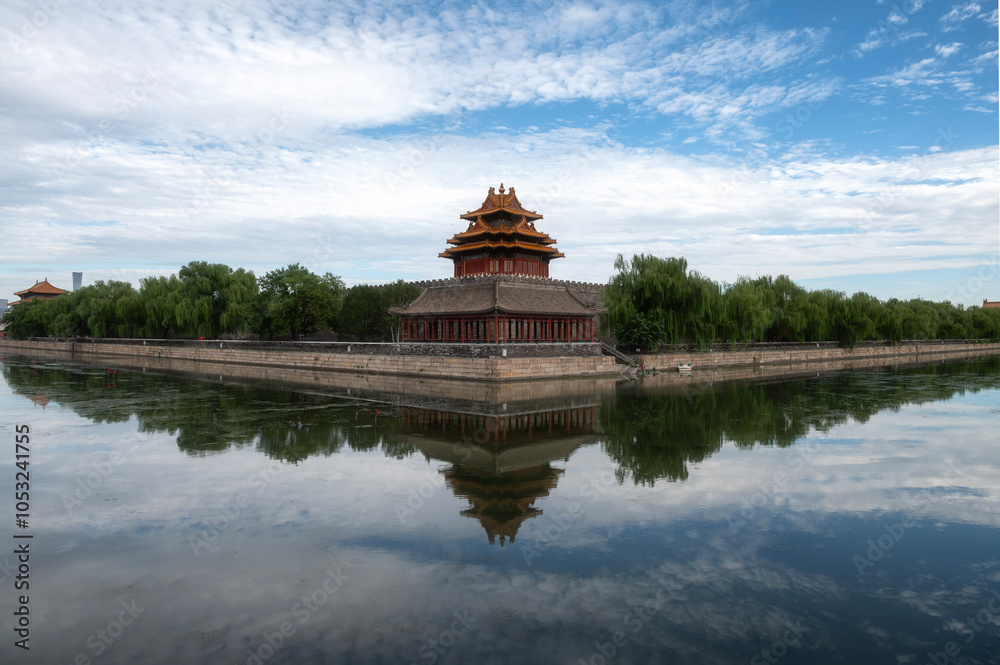 Corner Turret Towers of the Forbidden City, Beijing, China Corner Turret Towers of the Forbidden City, Beijing, China