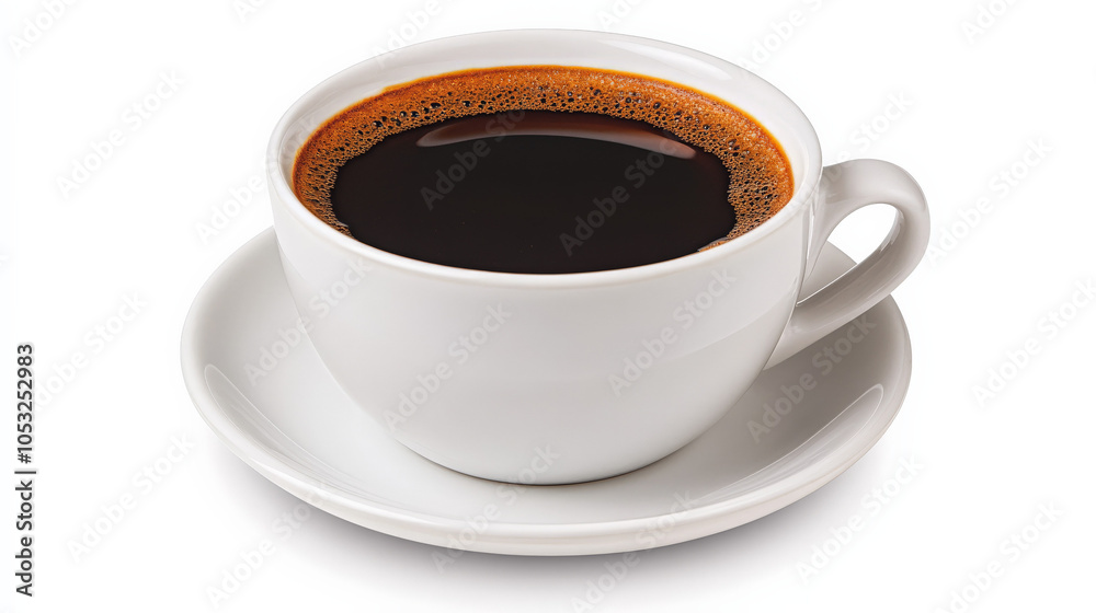 Dark Roast Coffee in White Cup Dark Roast Coffee in White Cup