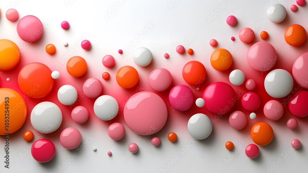 Gradient round convex shapes on a white background Gradient round convex shapes on a white background