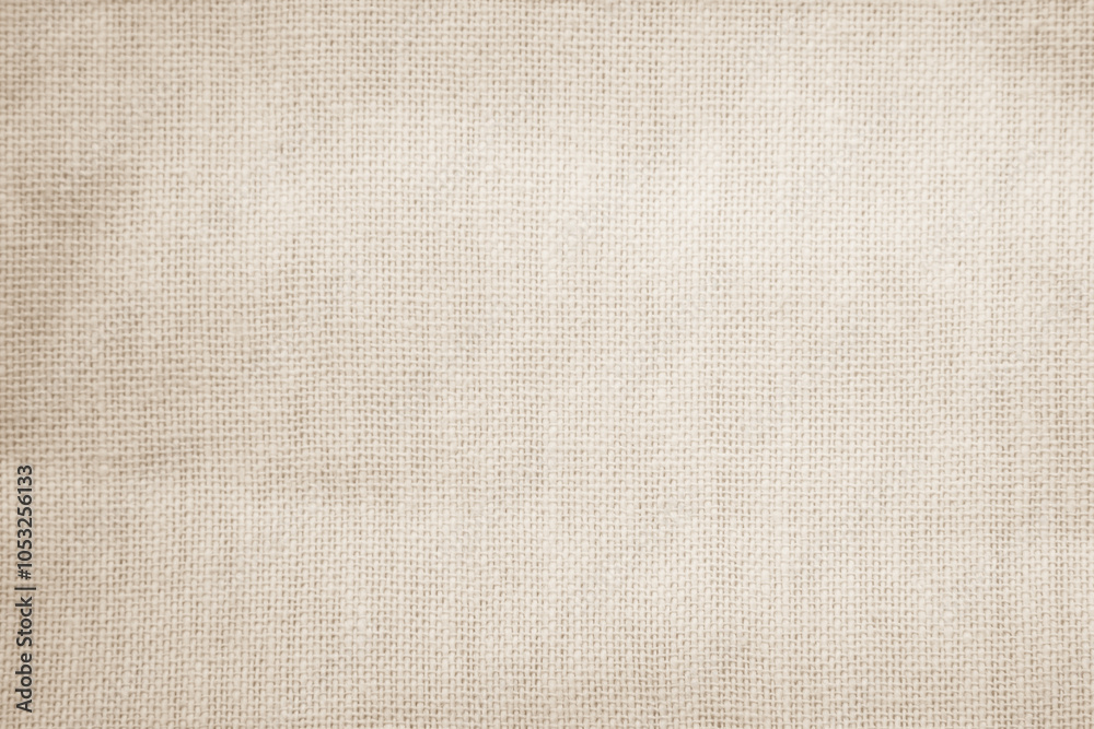 Fototapeta premium Closeup detail of beige fabric texture background. High resolution photo.