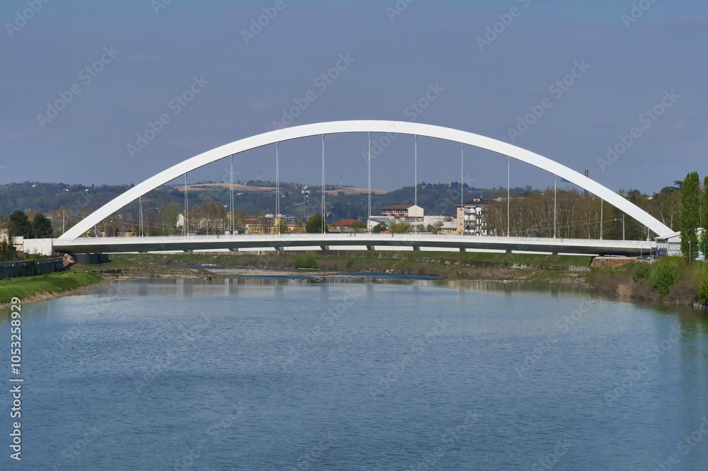 Obraz premium Richard Meir bridge in Alessandria, Piedmont, Italy