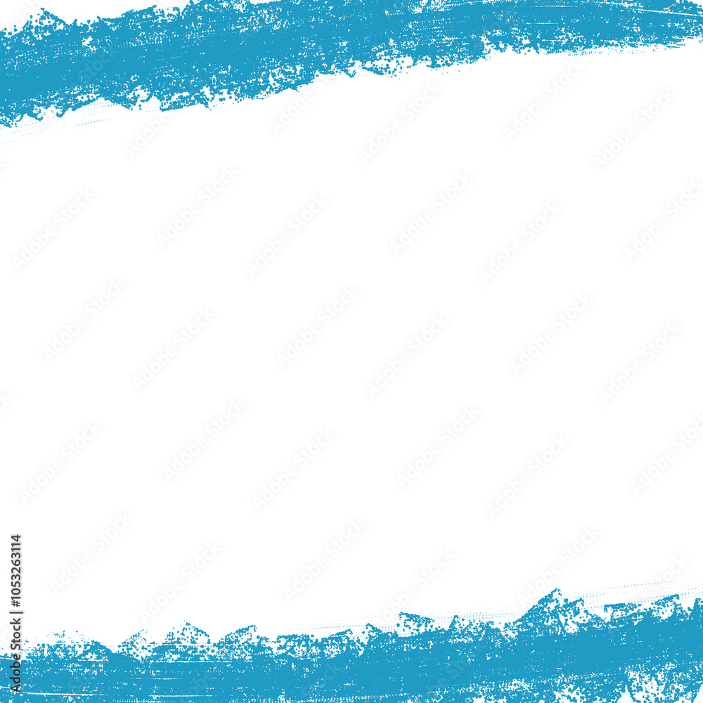 Obraz premium abstract blue brush ink sprayed on a transparent background