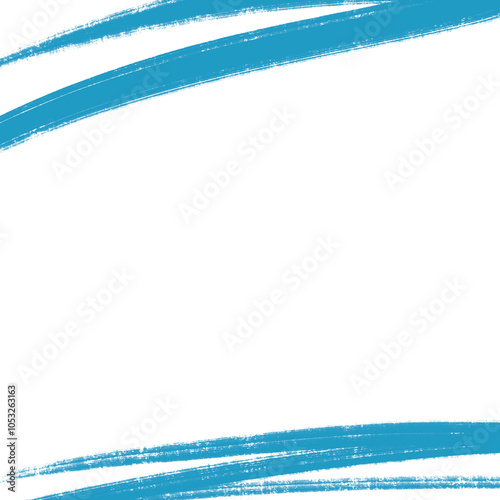 Hand drawn blue square frames in sketchy style
