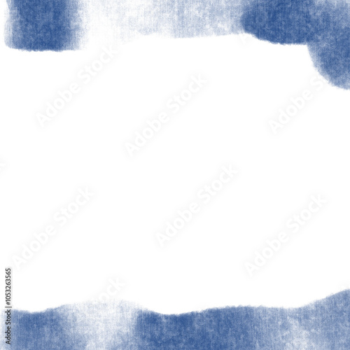 abstract blue ink sprayed on a transparent background