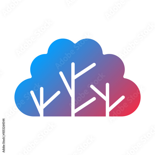 Shrub Vector Icon Style