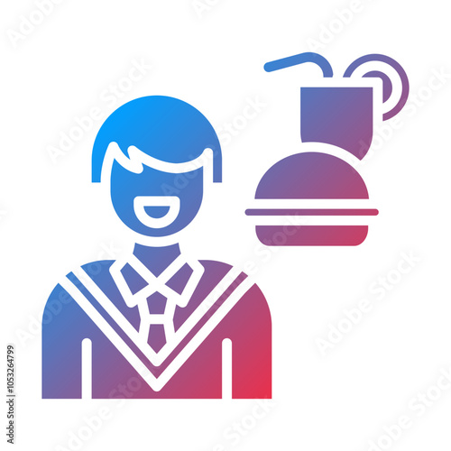 Food Addiction Vector Icon Style