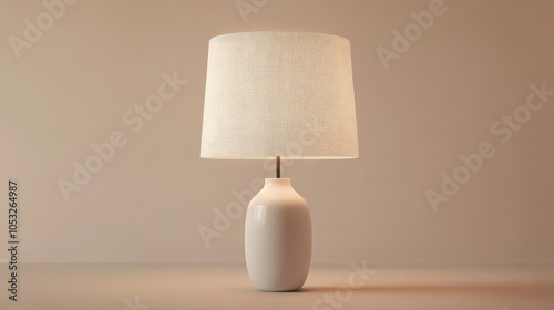 Modern Ceramic Table Lamp: A minimalist and elegant white ceramic table lamp with a linen shade, perfect for adding a touch of sophistication to any living space.