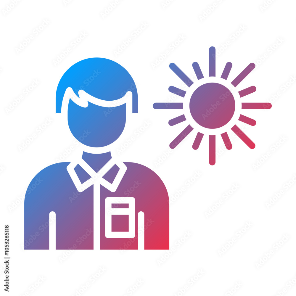 Tanning Addiction Vector Icon Style Tanning Addiction Vector Icon Style