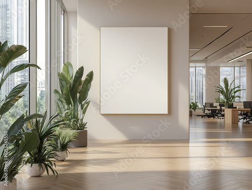 modern living room with furniture, wall art mock up graphic design , portrait wall art photo