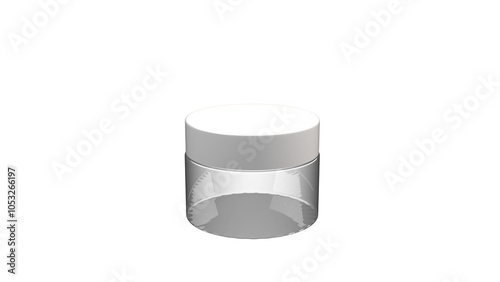 Cosmetic product with white transparent background