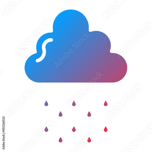 Raining Vector Icon Style