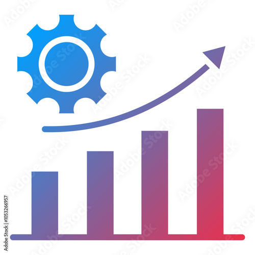 Statistics Report Vector Icon Style