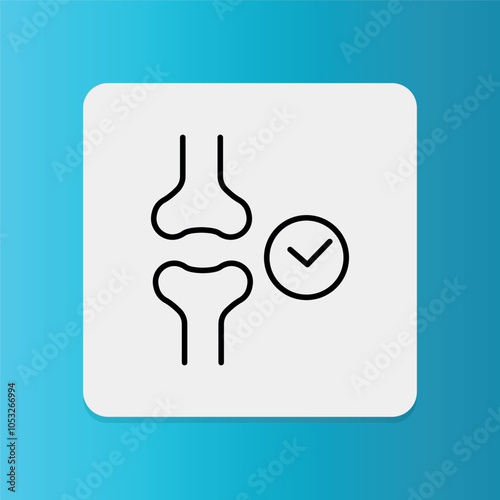 Rheumatology. Editable stroke. Vector illustration