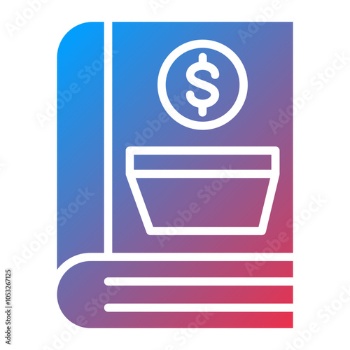 Saving Book Vector Icon Style