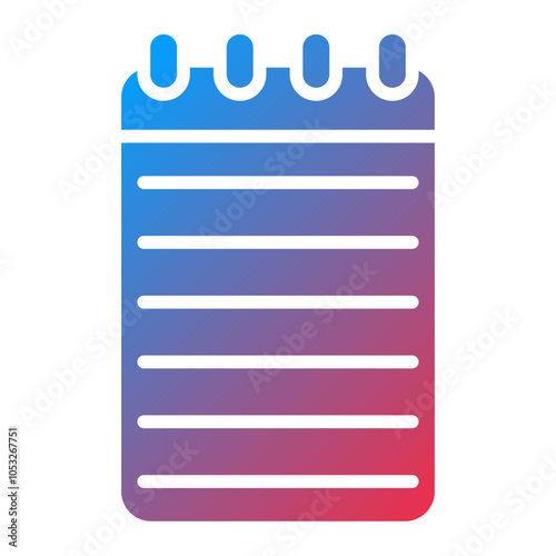 Notepad Vector Icon Style