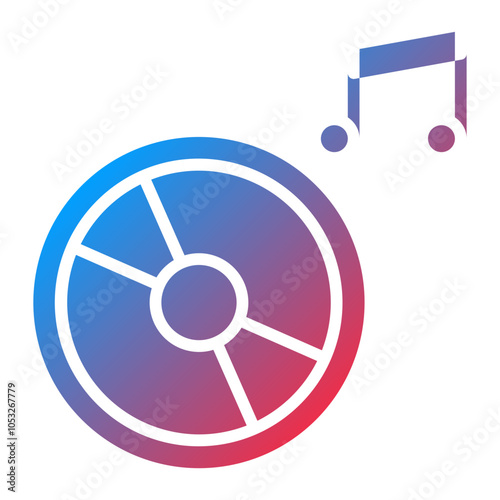 Music CD Vector Icon Style