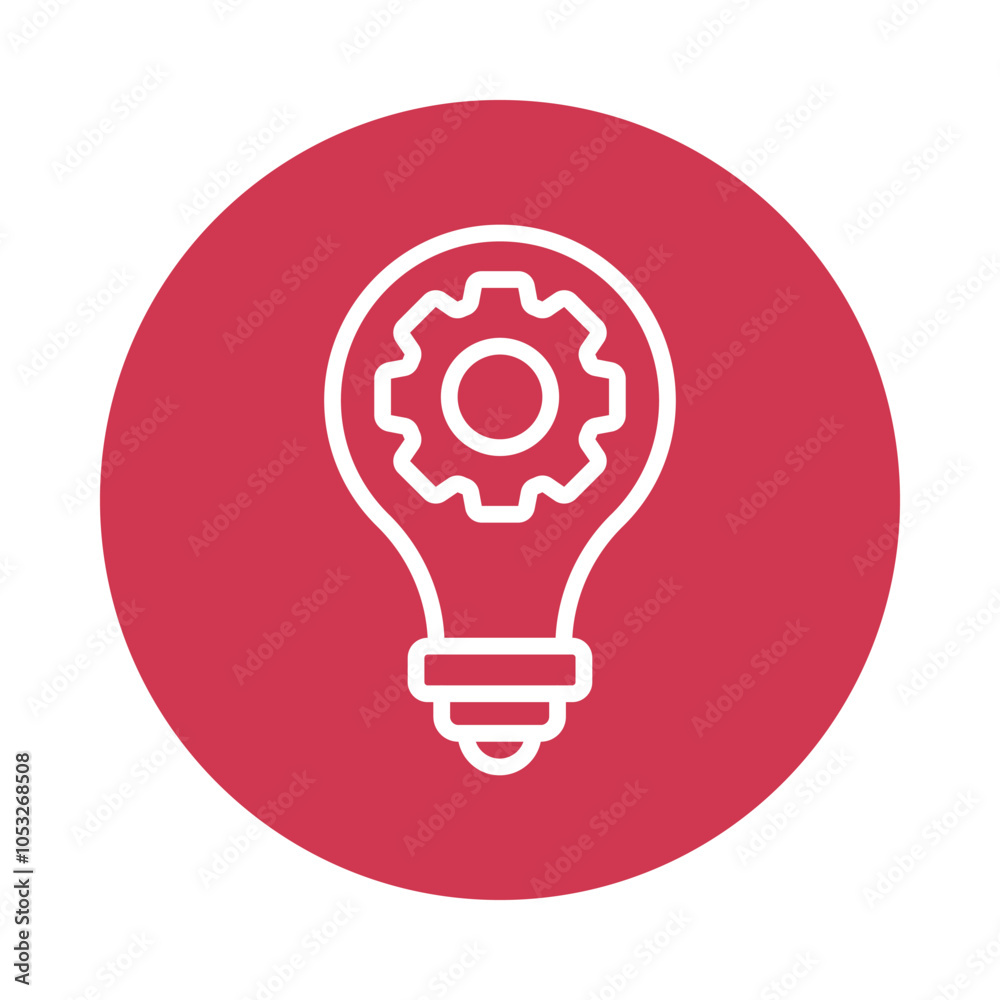 Innovation vector Outline Circle Design icon. Workplace Symbol on White background EPS 10 File Innovation vector Outline Circle Design icon. Workplace Symbol on White background EPS 10 File
