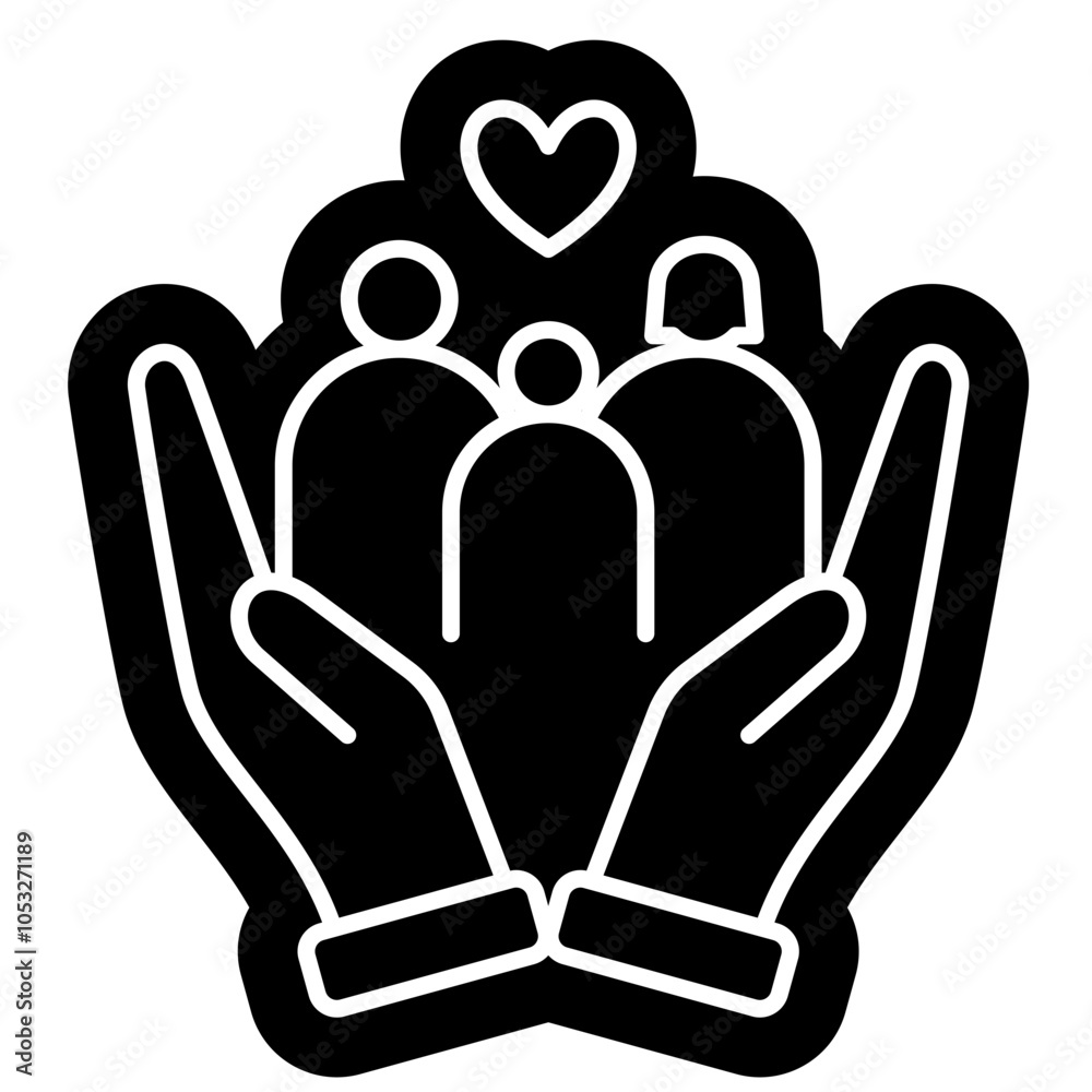 Family Icon, happines, protection, Together Family Icon, happines, protection, Together