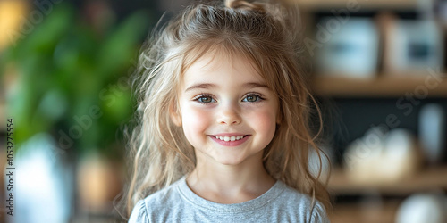 Portrait of a beautiful little girl looking at the camera