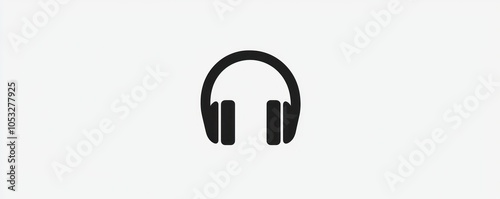 Headphones icon in a minimalist glyph style, clean and representing audio devices.