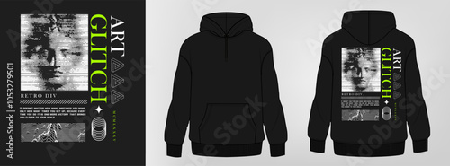 Men's hoddie mockup with print