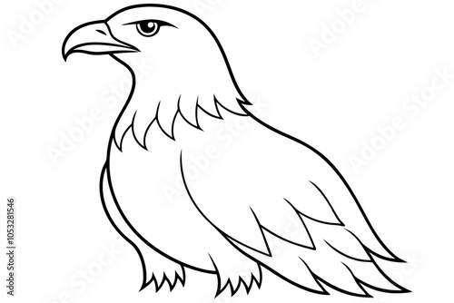 Eagle Icon and Clipart: Vector Illustration on White Background photo