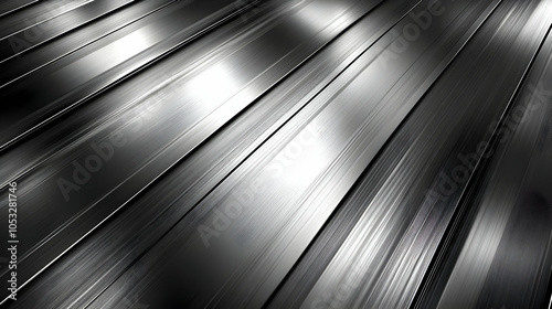 Abstract 3D Metal Stripes Background