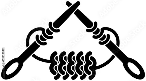 sewing illustration craft silhouette tailor logo design icon machine outline sew thread fabric cushion pin handmade equipment textile cloth shape for vector graphic background