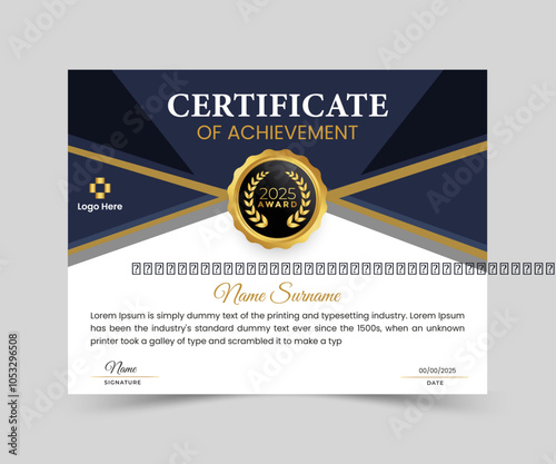 modern innovative certificate design template