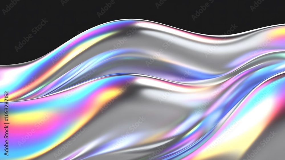 abstract background Chrome effect style