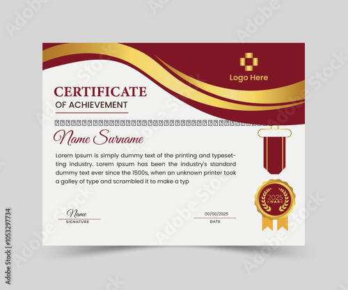 modern innovative certificate design template