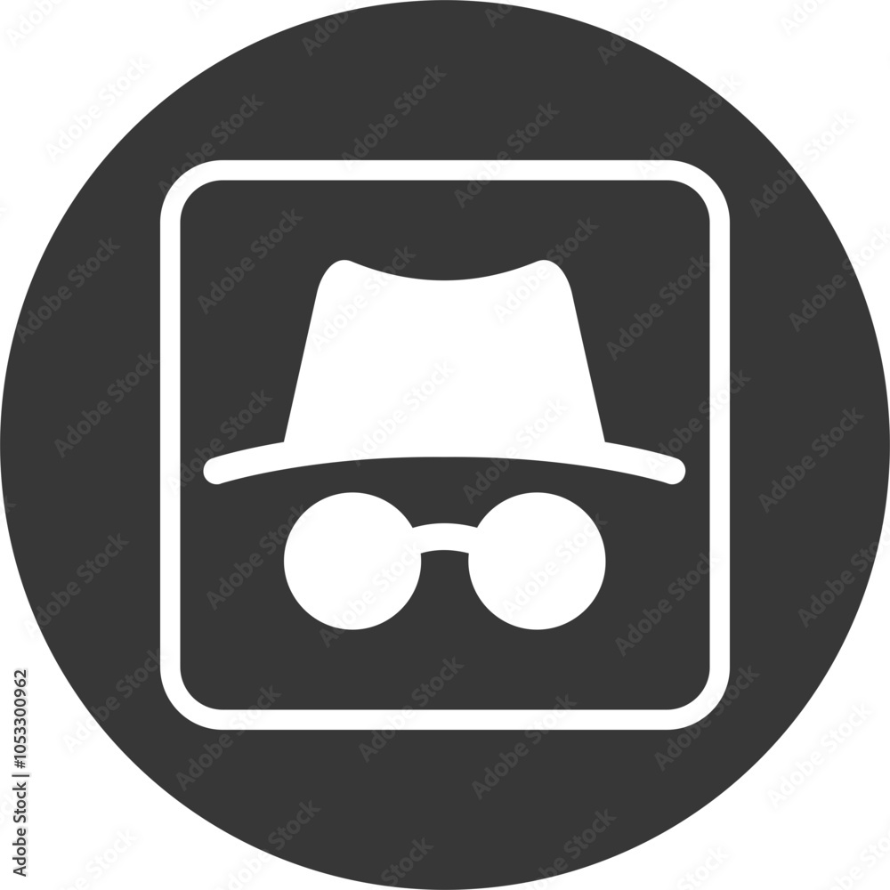 Incognito Vector Icon Incognito Vector Icon