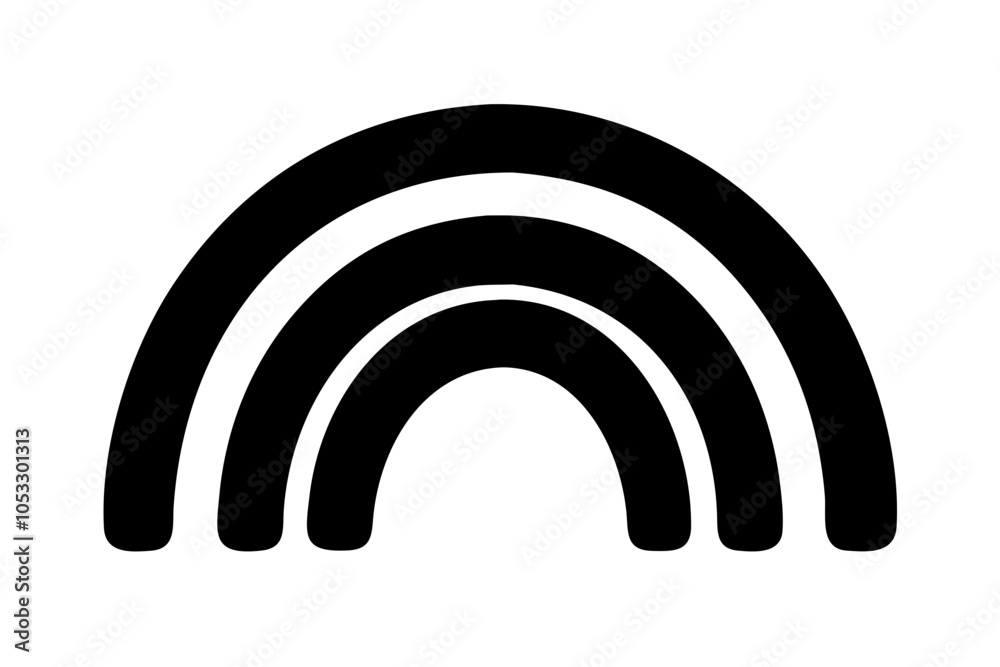 Rainbow Icon and Clipart Vector Illustration on White Background Rainbow Icon and Clipart Vector Illustration on White Background