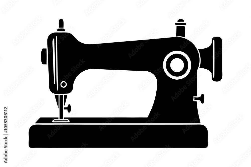 Sewing Machine Line Vector Isolated Illustration Art Sewing Machine Line Vector Isolated Illustration Art