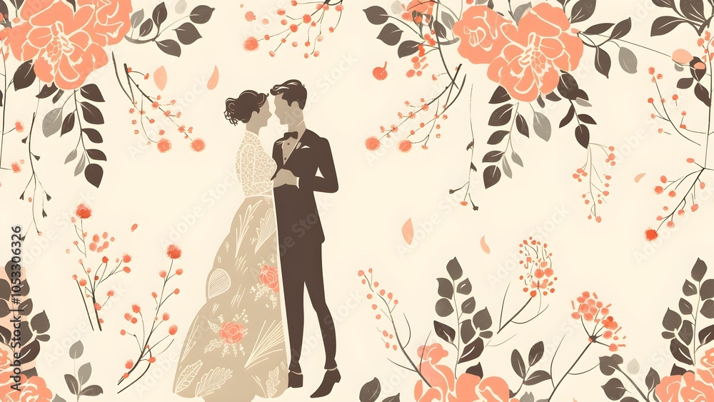 Fototapeta premium floral background for wedding event